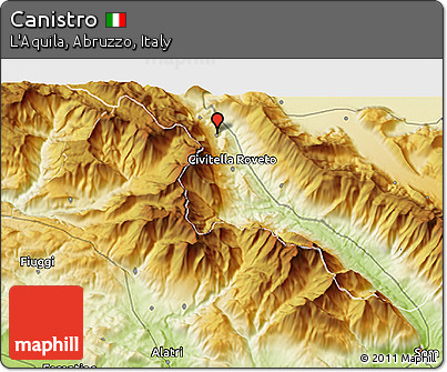 Physical 3D Map of Canistro