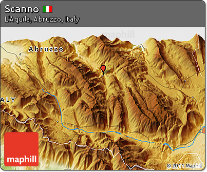 Physical 3D Map of Scanno