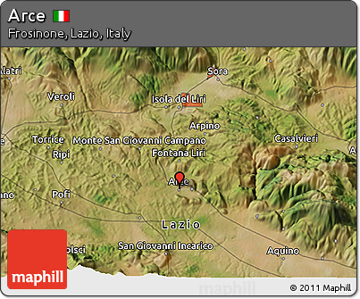 Satellite 3D Map of Arce