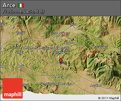 Satellite 3D Map of Arce