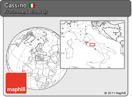 Blank Location Map of Cassino