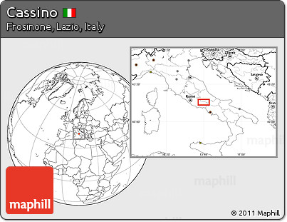 Blank Location Map of Cassino