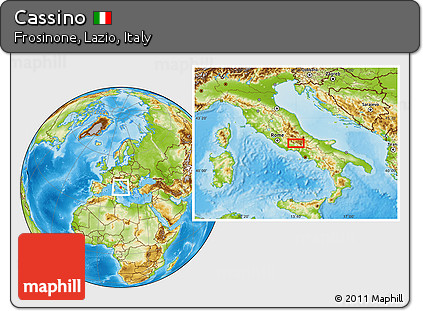 Physical Location Map of Cassino
