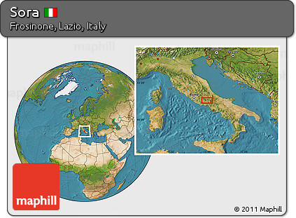 Satellite Location Map of Sora