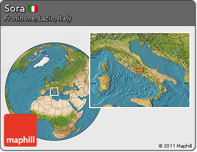 Satellite Location Map of Sora