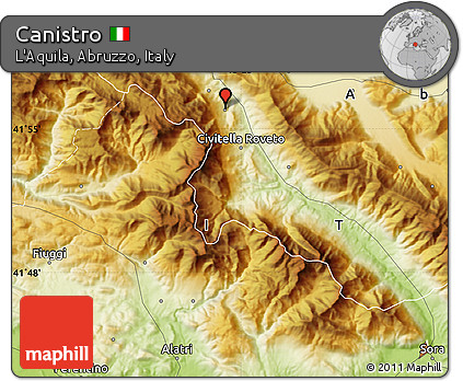 Physical Map of Canistro