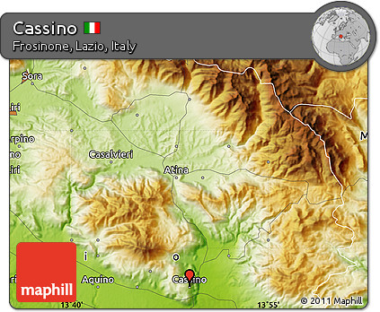 Physical Map of Cassino