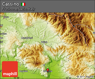 Physical Map of Cassino