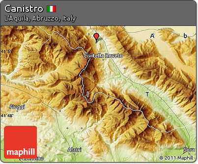 Physical Map of Canistro
