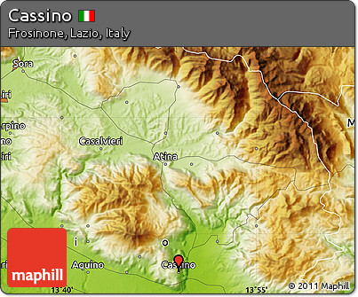 Physical Map of Cassino
