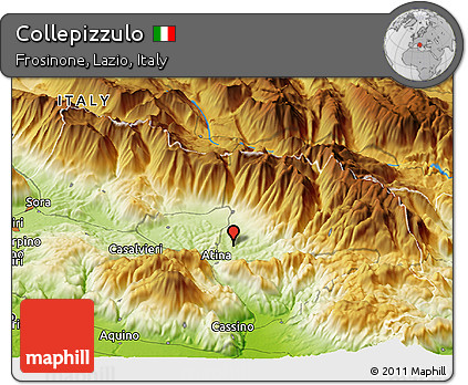 Physical Panoramic Map of Collepizzulo