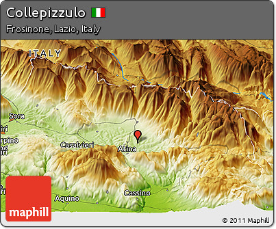 Physical Panoramic Map of Collepizzulo