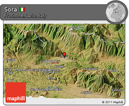 Satellite Panoramic Map of Sora