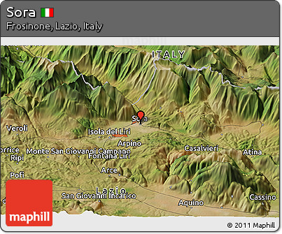 Satellite Panoramic Map of Sora