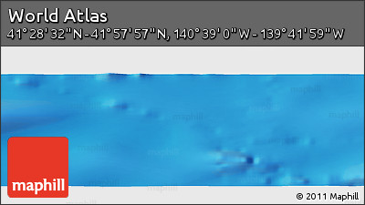 Physical Panoramic Map of the Area around 41° 43' 14" N, 140° 10' 30" W