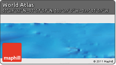 Physical Panoramic Map of the Area around 41° 43' 14" N, 140° 10' 30" W