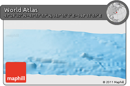 Physical Panoramic Map of the Area around 41° 43' 14" N, 143° 43' 29" E