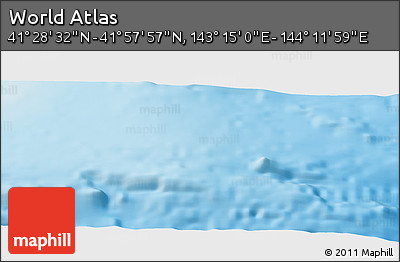 Physical Panoramic Map of the Area around 41° 43' 14" N, 143° 43' 29" E