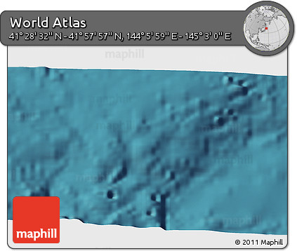 Satellite 3D Map of the Area around 41° 43' 14" N, 144° 34' 29" E