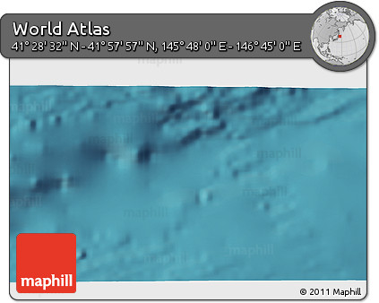 Satellite 3D Map of the Area around 41° 43' 14" N, 146° 16' 30" E