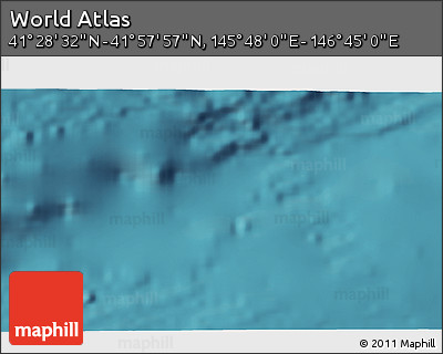 Satellite 3D Map of the Area around 41° 43' 14" N, 146° 16' 30" E