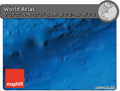 Physical Map of the Area around 41° 43' 14" N, 146° 16' 30" E