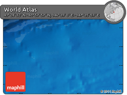 Physical Map of the Area around 41° 43' 14" N, 147° 7' 30" E