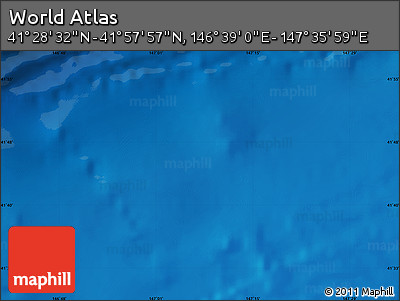 Physical Map of the Area around 41° 43' 14" N, 147° 7' 30" E