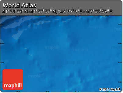 Physical Map of the Area around 41° 43' 14" N, 147° 7' 30" E