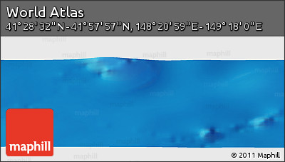 Physical Panoramic Map of the Area around 41° 43' 14" N, 148° 49' 29" E