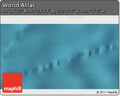 Satellite 3D Map of the Area around 41° 43' 14" N, 149° 31' 30" W