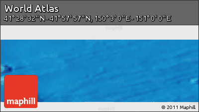 Physical Panoramic Map of the Area around 41° 43' 14" N, 150° 31' 30" E