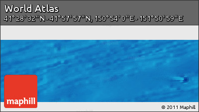 Physical Panoramic Map of the Area around 41° 43' 14" N, 151° 22' 30" E