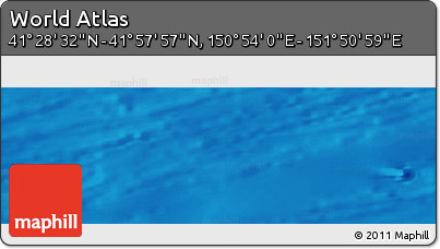 Physical Panoramic Map of the Area around 41° 43' 14" N, 151° 22' 30" E