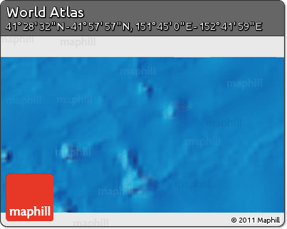 Physical 3D Map of the Area around 41° 43' 14" N, 152° 13' 29" E