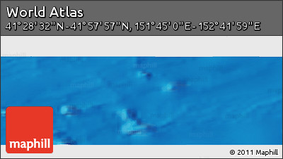 Physical Panoramic Map of the Area around 41° 43' 14" N, 152° 13' 29" E