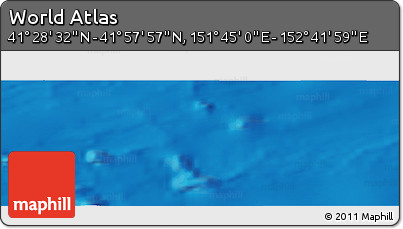 Physical Panoramic Map of the Area around 41° 43' 14" N, 152° 13' 29" E