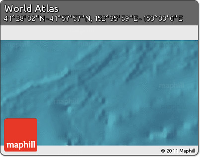 Satellite 3D Map of the Area around 41° 43' 14" N, 153° 4' 29" E