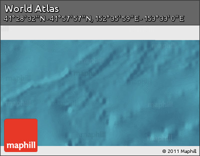 Satellite 3D Map of the Area around 41° 43' 14" N, 153° 4' 29" E