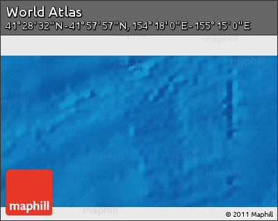 Physical 3D Map of the Area around 41° 43' 14" N, 154° 46' 30" E