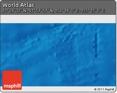Physical 3D Map of the Area around 41° 43' 14" N, 154° 46' 30" E