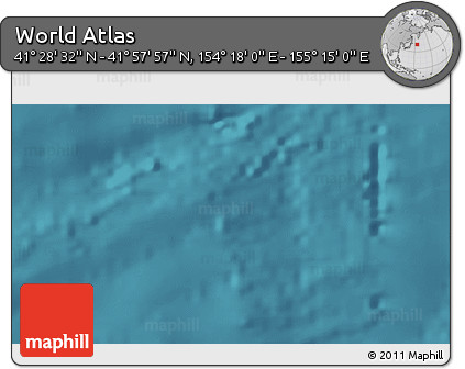 Satellite 3D Map of the Area around 41° 43' 14" N, 154° 46' 30" E