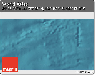 Satellite 3D Map of the Area around 41° 43' 14" N, 154° 46' 30" E