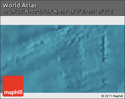Satellite 3D Map of the Area around 41° 43' 14" N, 154° 46' 30" E