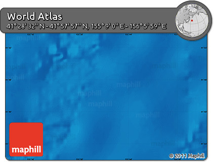 Physical Map of the Area around 41° 43' 14" N, 155° 37' 30" E