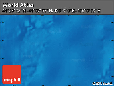 Physical Map of the Area around 41° 43' 14" N, 155° 37' 30" E
