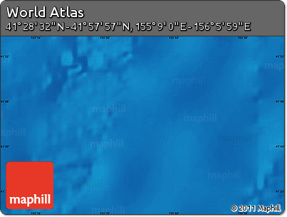 Physical Map of the Area around 41° 43' 14" N, 155° 37' 30" E