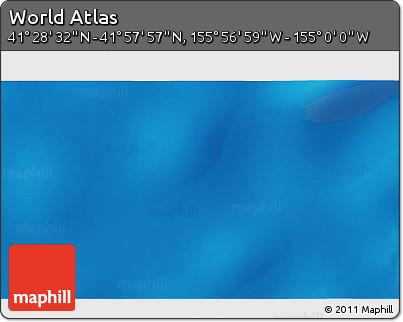 Physical 3D Map of the Area around 41° 43' 14" N, 155° 28' 29" W
