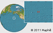 Satellite Location Map of the area around 41° 43' 14" N, 155° 28' 29" W