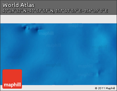 Physical 3D Map of the Area around 41° 43' 14" N, 158° 10' 30" E